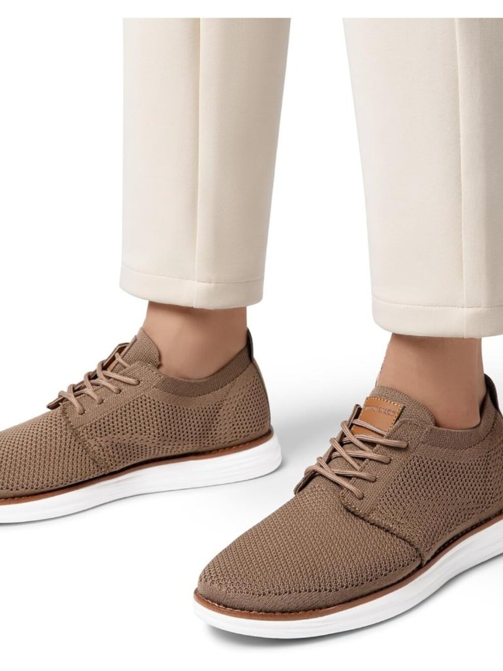 Men's KnitFlex Mesh Sneakers Lace-Up Lightweight Casual Walking Oxfords Shoes - Picture 2 of 6